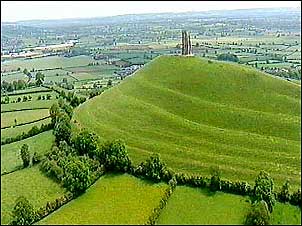 Glastonbury Tor. Here lies Arthur, king that was, king that shall be.